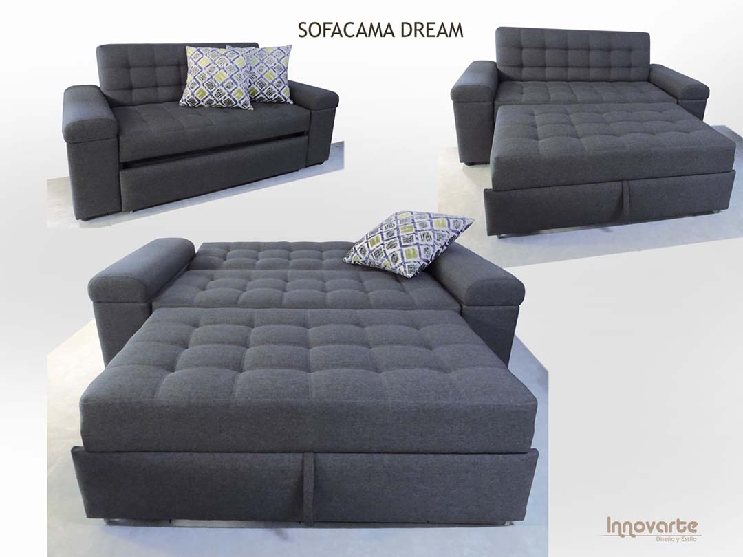 Sofacama Dream lino gris Innovarte Diseño y estilo